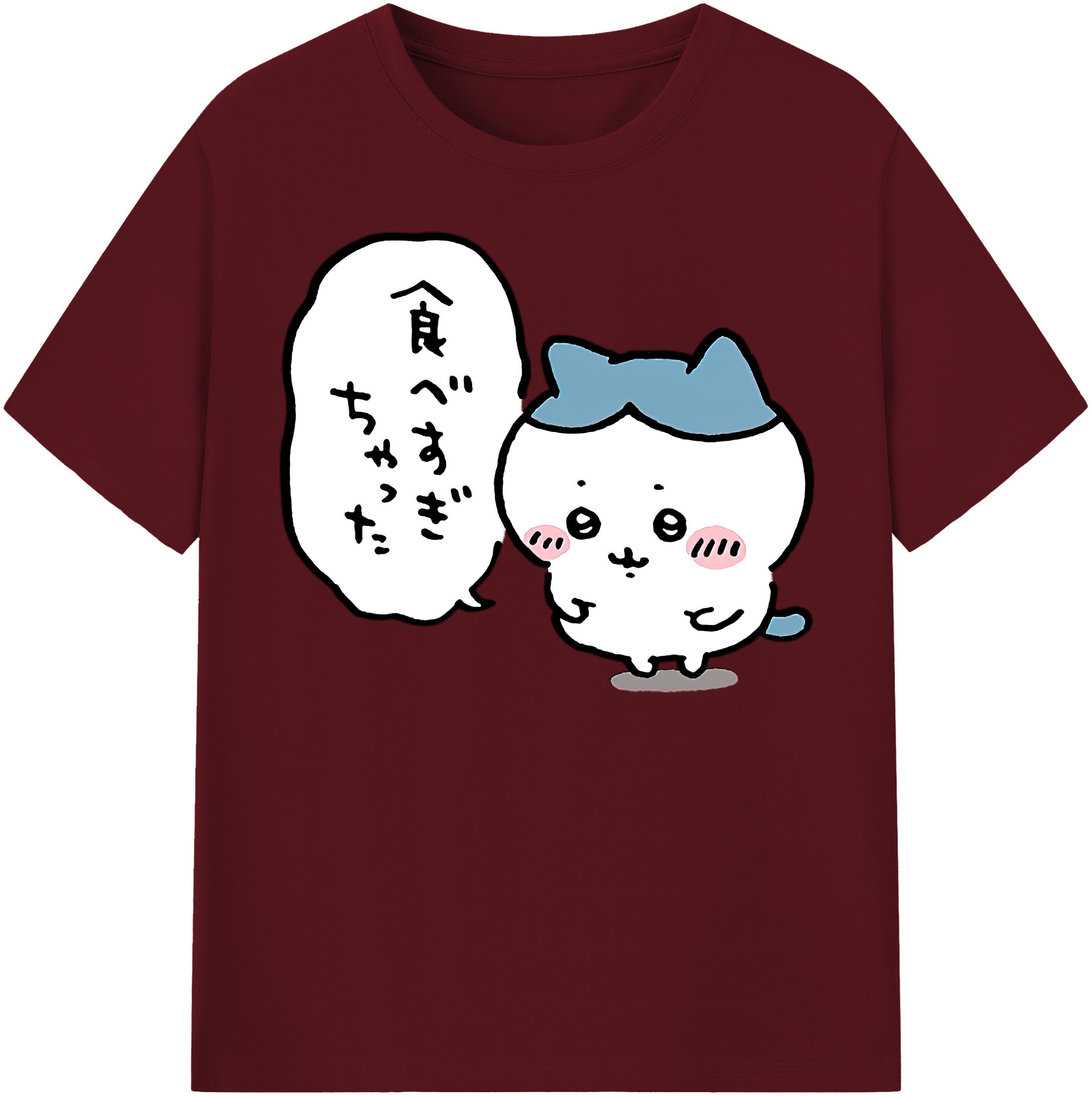 （画像用） ちいかわ ハチワレ Chii-kawa hachiware 綿100％半袖Tシャツ（フロントプリント）